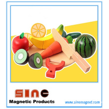 Juguete de corte de frutas y verduras magnético de madera / juguete educativo
